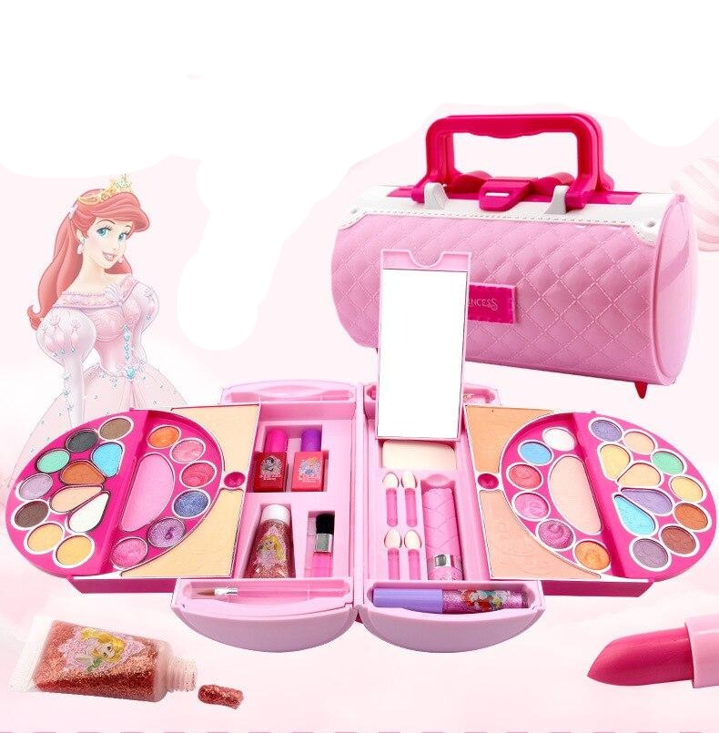 Kit de maquillage pour enfants pour jouets pour filles Rose fille princesse  kit de maquillage lavable de beauté Jouets valise pour petites filles  enfant princesse faire semblant Playjb