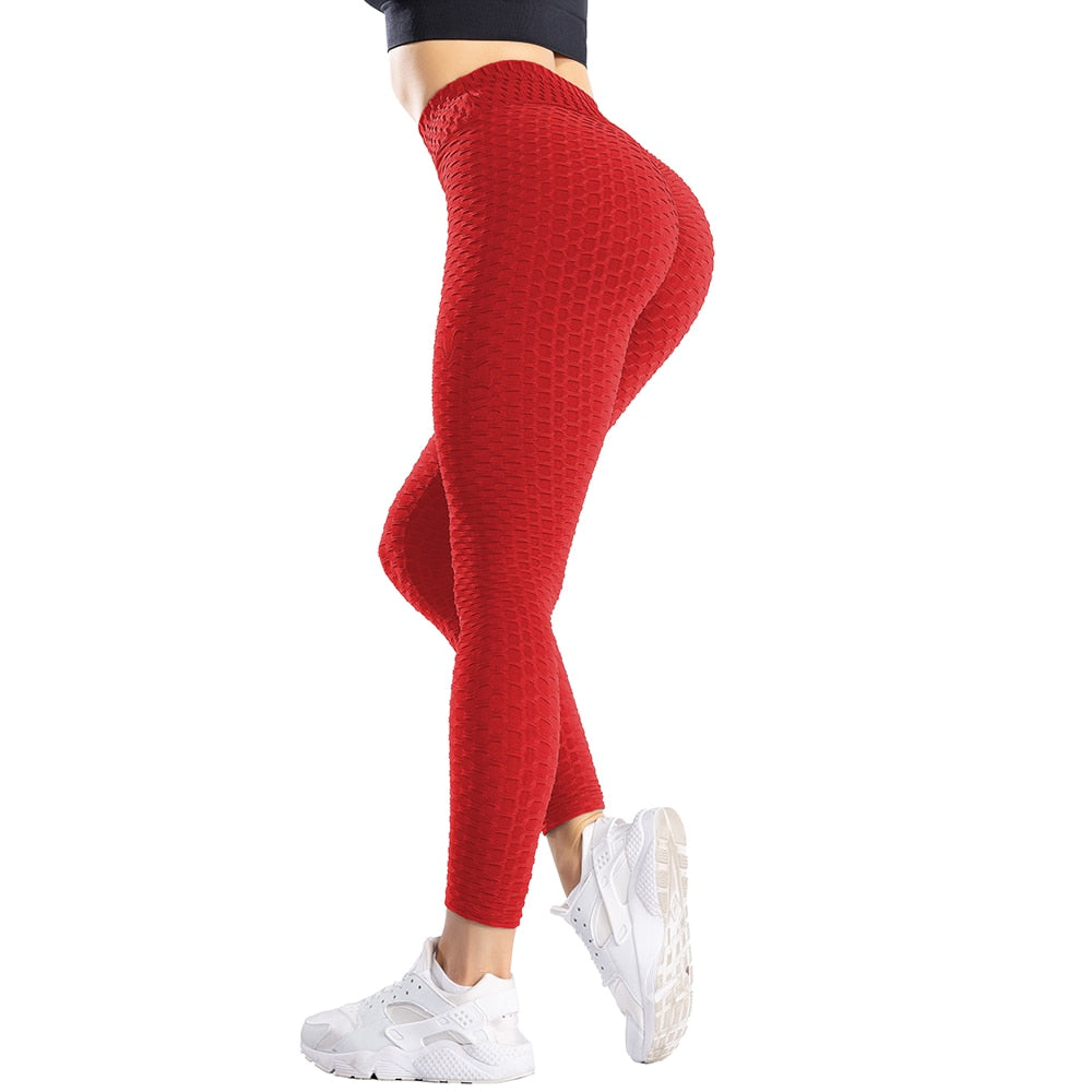 Legging anti-cellulite push-up rouge, FITTIGER