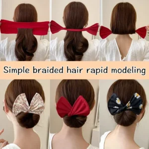 Chignon à cheveux en forme de nœud pour femmes - Accessoire tendance pour coiffure élégante