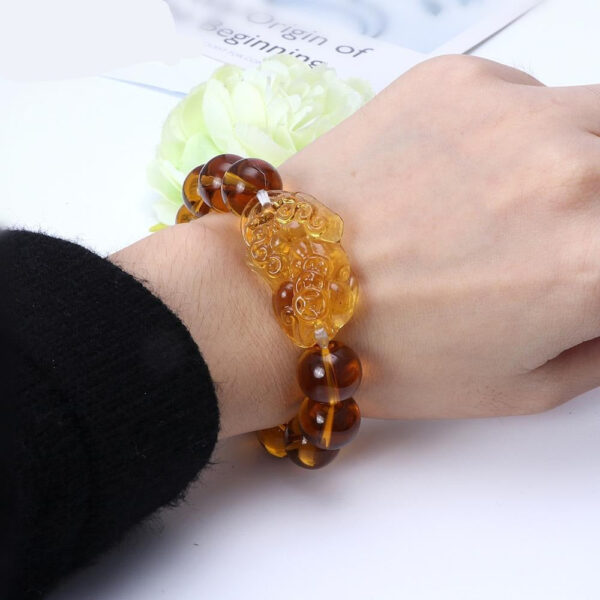 Bracelet citrine naturelle Pi Xiu - Énergie positive et protection