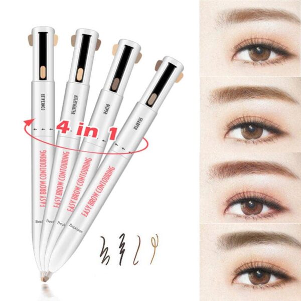 Crayon à sourcils 4 en 1 : Sourcils parfaits en un seul produit