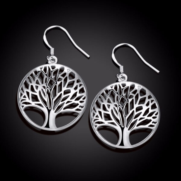 Boucles d'oreilles arbre de vie argent - Élégance et symbolisme