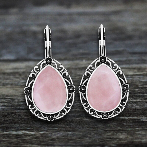 Boucles d'oreilles en quartz rose - Élégance et charme naturel