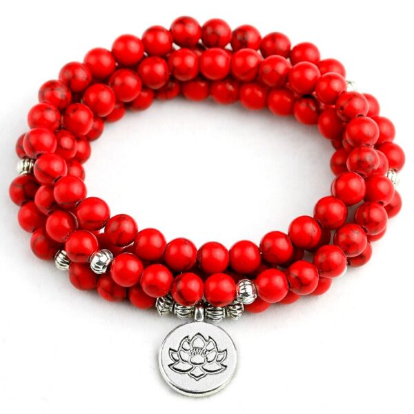 Bracelet howlite rouge - Élégance et énergie avec pierres naturelles