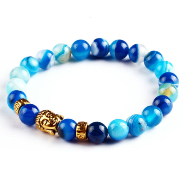 Bracelet agate bleu - Bijou élégant et tendance pour un style unique