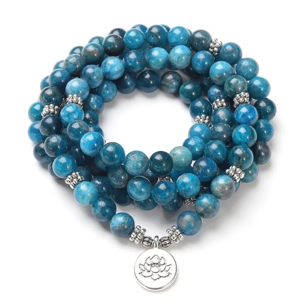 Bracelet apatite bleu 8mm - Bijou élégant et tendance pour un style unique