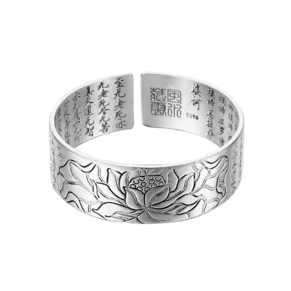 Bracelet lotus argent - Élégance et spiritualité en argent massif