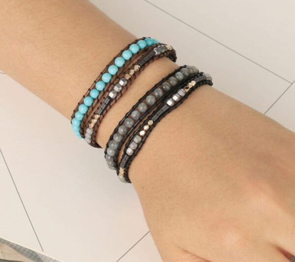 Bracelet bleu turquoise - Accessoire tendance pour un style unique