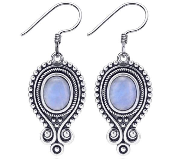 Boucles d'oreilles pierre de lune et argent - Élégance et charme lunaires