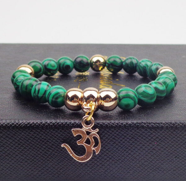 Bracelet en pierre malachite - Élégance naturelle et bien-être