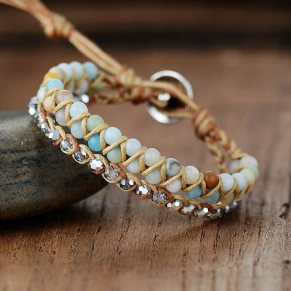 Bracelet en pierre amazonite - Élégance naturelle et bien-être