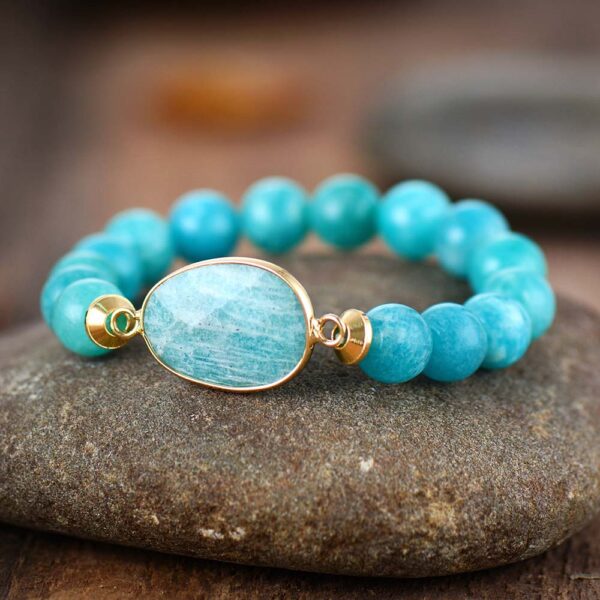 Bracelet apaisant en amazonite - Soulagement et bien-être naturel