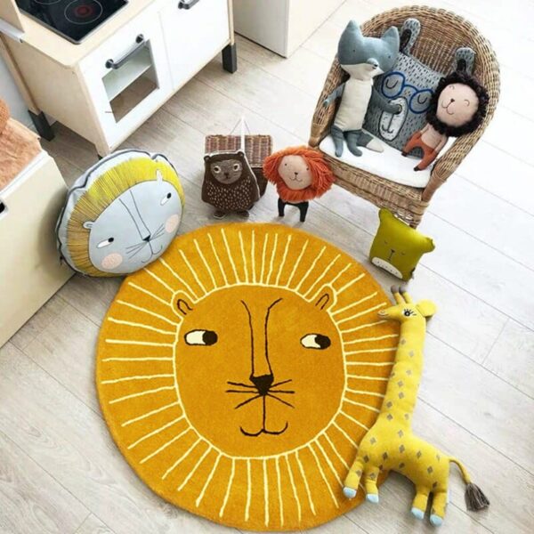 Tapis chambre bébé jaune - Doux et confortable pour une décoration lumineuse