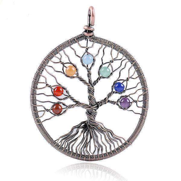 Pendentif arbre de vie 7 chakras : Énergie et équilibre pour une vie harmonieuse