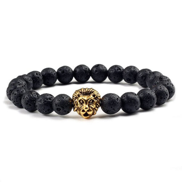 Bracelet homme perle lion : élégance et force pour un style unique