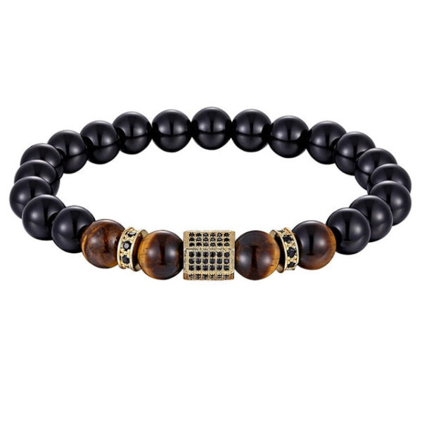 Bracelet homme perle oeil de tigre - Style élégant et tendance