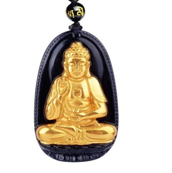 Pendentif Bouddha jade et or - Bijou spirituel en pierre précieuse